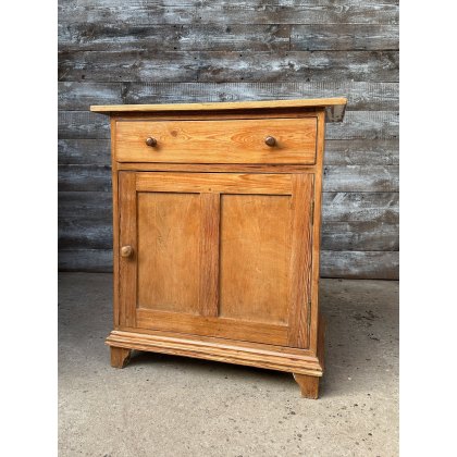 Vintage Waxed Pine Farmhouse Cabinet