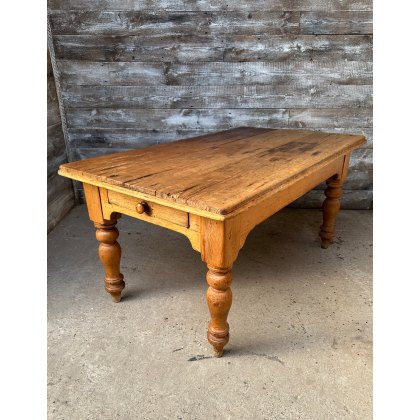 Charming Antique Farmhouse English Pine Dining Table