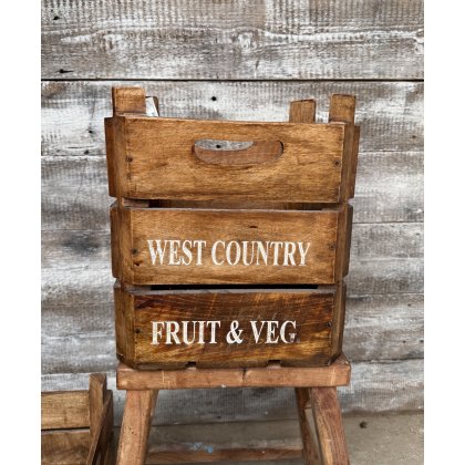 West Country Fruit and Veg Wooden Crate