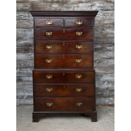 Beautiful George III Mahogany Chest On Stand