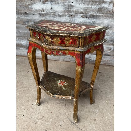 Wonderful Vintage Florentine Painted Side Table