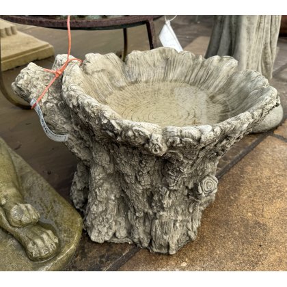 Rustic Birdbath