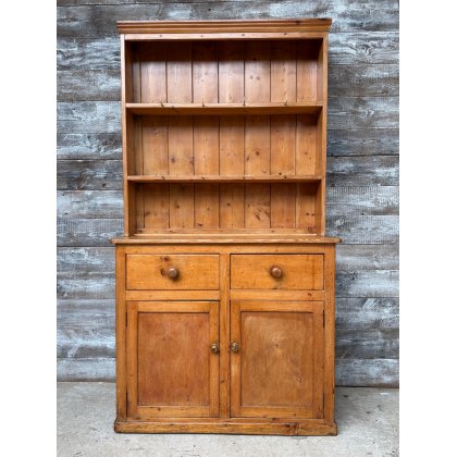 Antique Victorian Waxed Pine Farmhouse Dresser Antique Victorian Waxed Pine Farmhouse Dresser