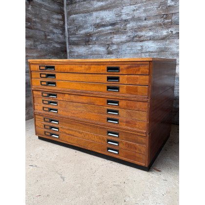Great Large Mid Century Plans Chest