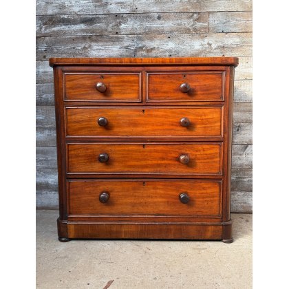 Antique Victorian Mahogany Chest Of Drawers