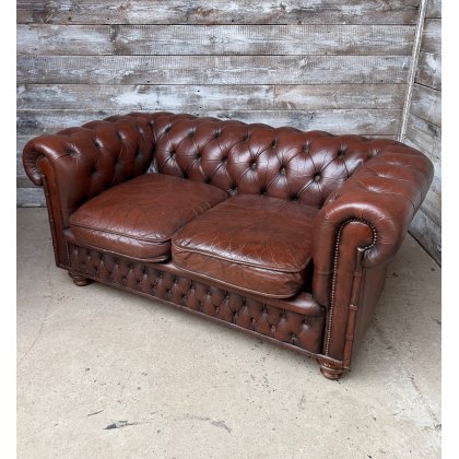 Early 20th Century Two Seater Chesterfield Sofa