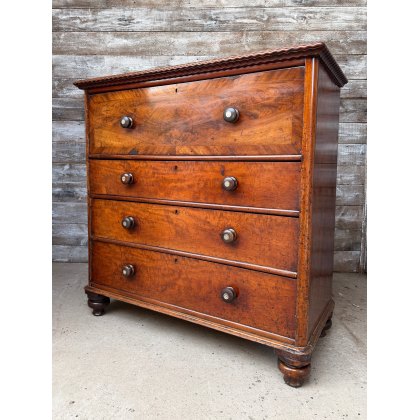 Rare Antique Scottish Mahogany Chest Of Drawers c1840