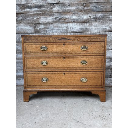 Antique Regency English Oak Chest Of Drawers