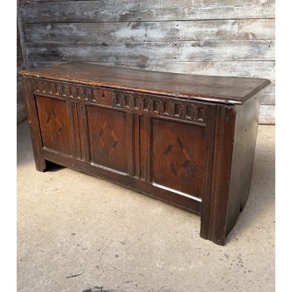 Antique 17th Century Oak Coffer