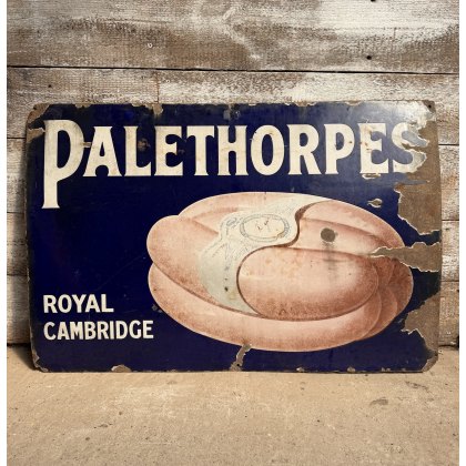 Rare Antique Palethorpes Sausages Enamel Sign Rare Antique Palethorpes Sausages Enamel Sign