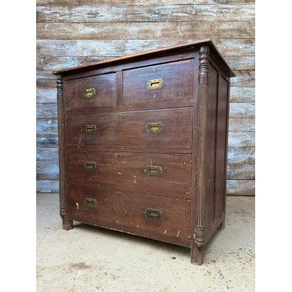 Reclaimed Teak 19th Century Chest Of Drawers Reclaimed Teak 19th Century Chest Of Drawers