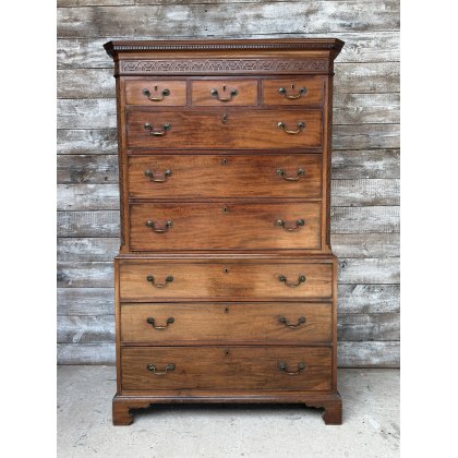 Wonderful Fine George III Mahogany Chest On Stand