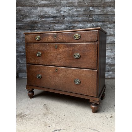 Antique Georgian Country Oak Chest Of Drawers Antique Georgian Country Oak Chest Of Drawers