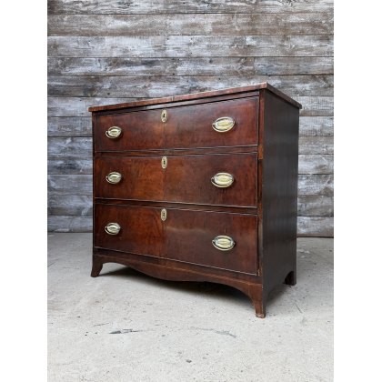 Regency Herring Bone Banded Mahogany Chest Of Drawers Regency Herring Bone Banded Mahogany Chest Of Drawers