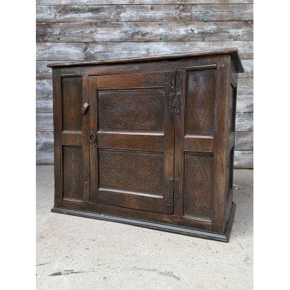 Circa 1700 English Oak Food Store Cupboard Circa 1700 English Oak Food Store Cupboard
