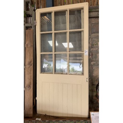 Massive Pair Of Reclaimed Half Glazed Barn Doors