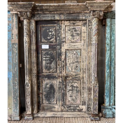Beautiful Pair Of Indian Teak Doors