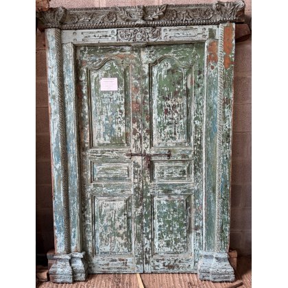 Beautiful Pair Of Indian Teak Doors