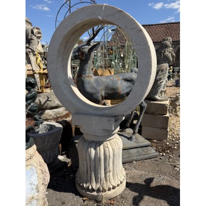 Reclaimed Carved Marble Solstice Circle