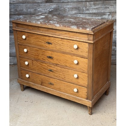 Antique 19th Century Marble Topped Chest Of Drawers Antique 19th Century Marble Topped Chest Of Drawers