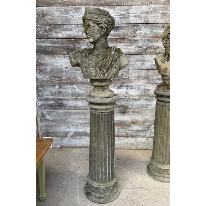 Fine Reclaimed Bust On Plinth Of Athena Fine Reclaimed Bust On Plinth Of Athena