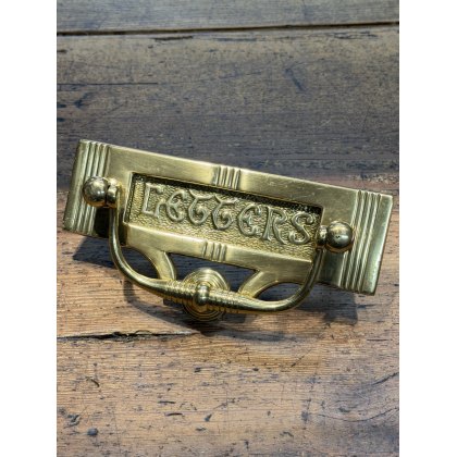 Vintage Brass Letter Plate With Knocker Vintage Brass Letter Plate With Knocker