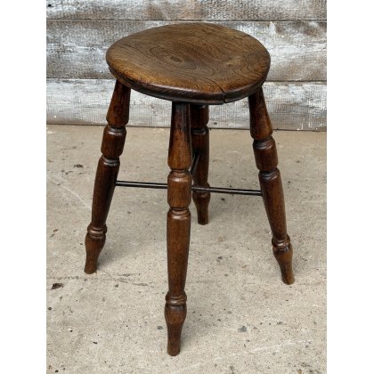Antique 19th Century English Elm Stool