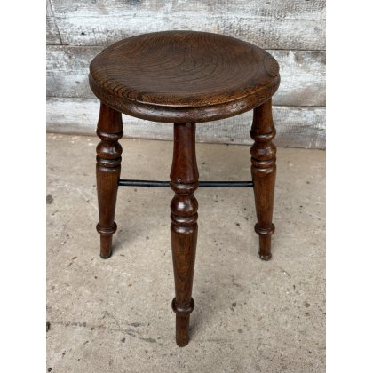 Antique 19th Century English Elm Stool Antique 19th Century English Elm Stool