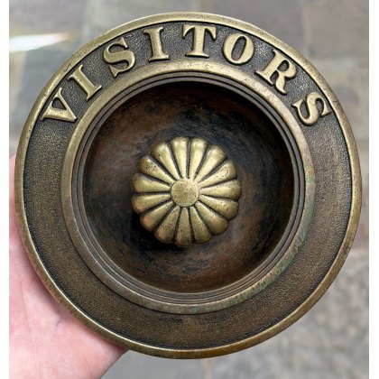 A Large Victorian Brass Bell Pull