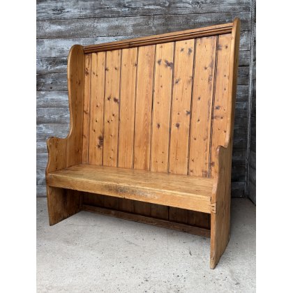 A Reclaimed Victorian Pine Settle