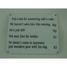 Enamel Sign (Pub Rules)