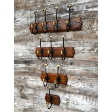 Brass Mounted Hat & Coat Hooks