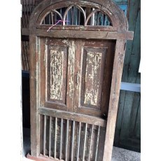 Small Arched Teak Doors with Frame