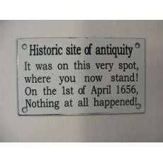 Enamel Sign (Historic Site of Antiquity)