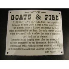 Enamel Sign (Goats and Pigs)