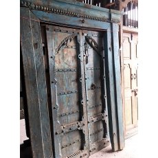 Impressive Pair of Carved Teak Doors