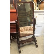 Elegant Victorian Mahogany Cheval Mirror