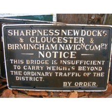 Cast Iron Sign (Sharpness New Docks)