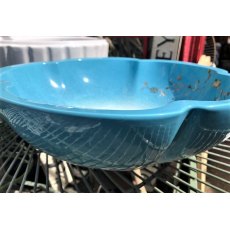 Scalloped Edge Porcelain Sink (Blue Floral)