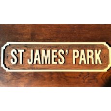 Wooden Sign (St James' Park)