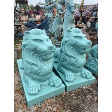 Large Cast Iron Lions