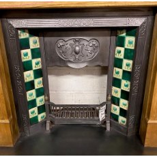 Antique Edwardian Art Nouveau fireplace