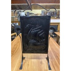 Vintage 'ship' fire screen