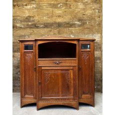 Art Nouveau 1890's Oak drinks cabinet