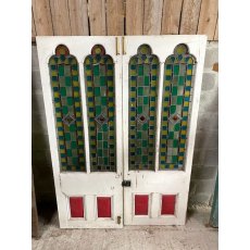 Reclaimed Multicolour Glazed Double Doors