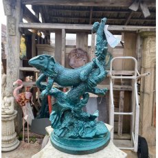 Cast Iron 'Lizard On Branch' Statue