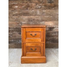 Contemporary Stained Pine Filing Cabinet