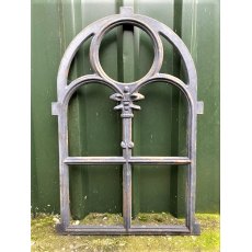 Cast Iron Arched Window Frame (Fleur de Lys)