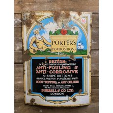 Vintage Original British 'Porters' Enamel Sign