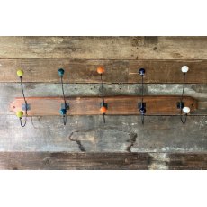 5 Coloured Hat & Coat Hooks